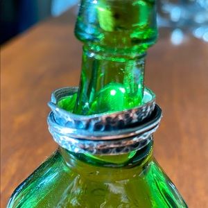 Sterling antiqued spinner ring